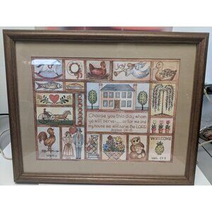 Framed Art Print Picture Joshua 24:15 As for me and my house 20" X 16"